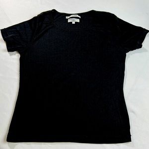 Basic black short sleeved shirt by regatta size large nylon